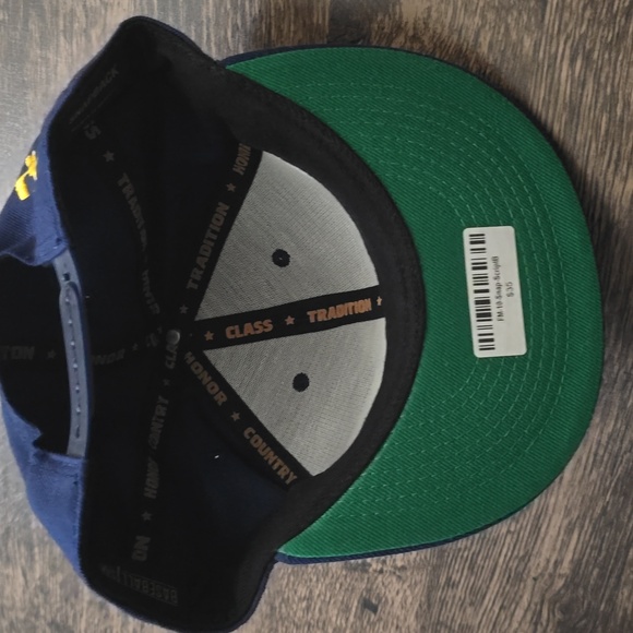 BASEBALLISM Navy Blue & Gold Ball Cap Snapback One Size Adjustable - Picture 2 of 4